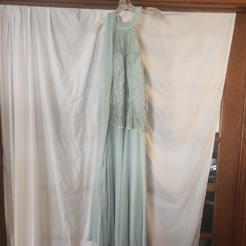 MARINA Light Blue Lace Wedding Dress